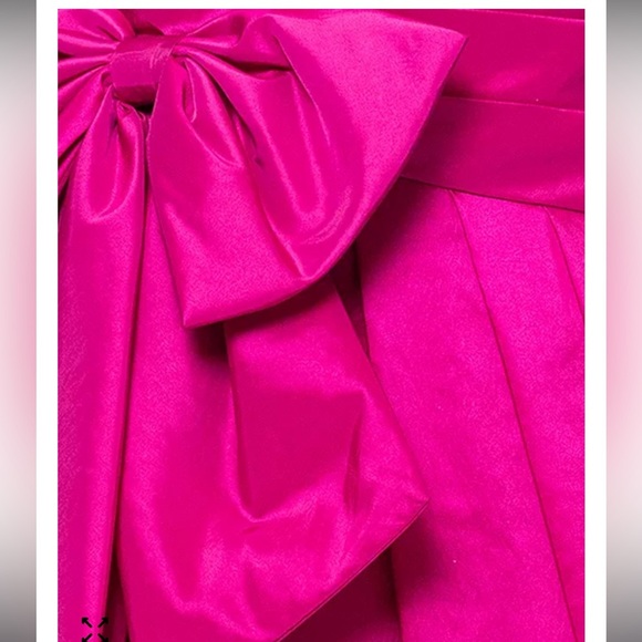 XSCAPE Women’s Women's Pink Bow-trim Ruched Strapless Gown size 4 - Picture 4 of 15